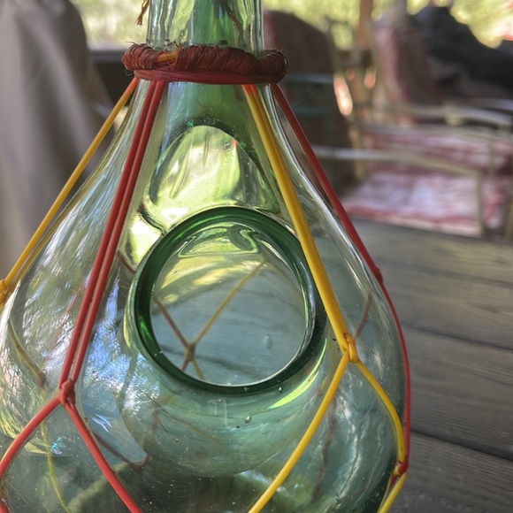 🍷Vintage Italian Blown Green Glass Wine Decanter 🍷 - Picture 6 of 14